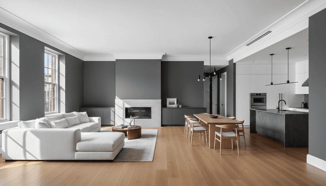 Professional construction specialist in a New York apartment